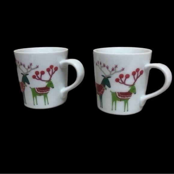 EUC Crate & Barrel 2014 Jen Bowers Christmas mugs - Picture 10 of 10